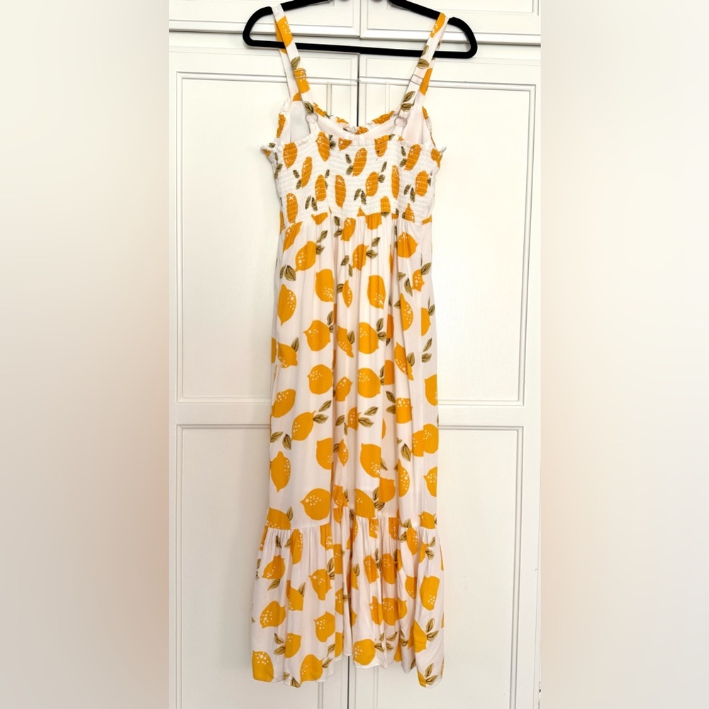 Code x Mode Lemon Print Sundress Cottagecore Coastal Italian Summer Size Med - Picture 3 of 10